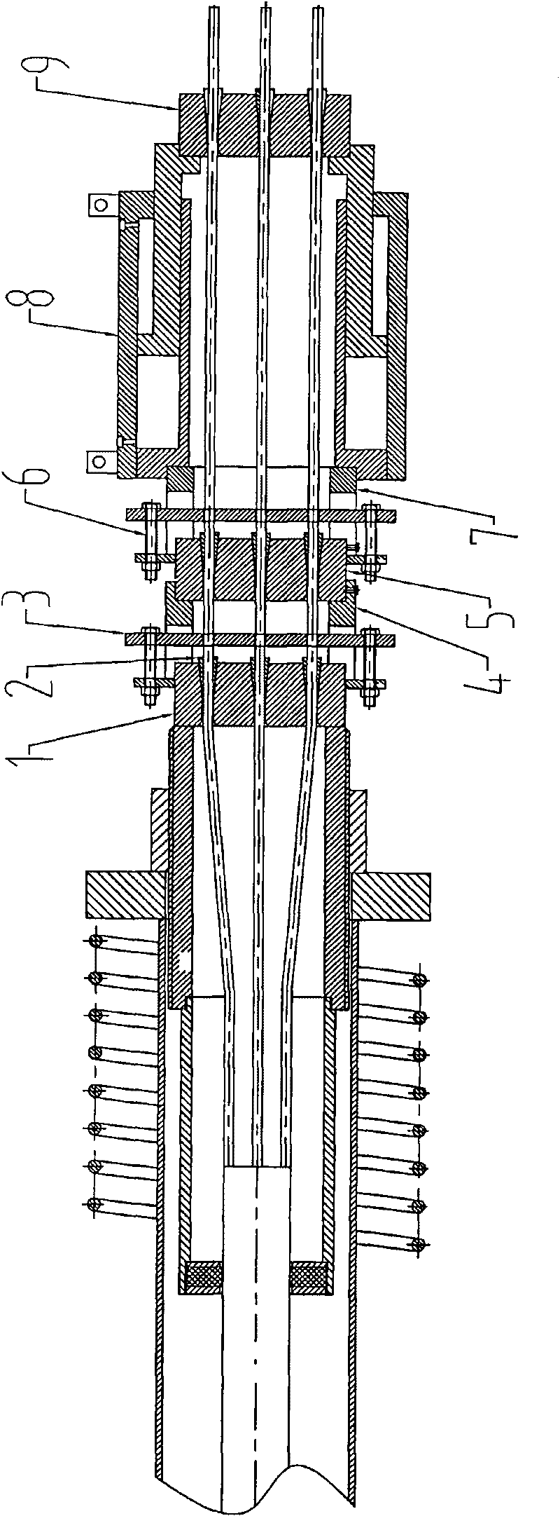 Two arm-brace stretching method of arc bridge tie bar cable