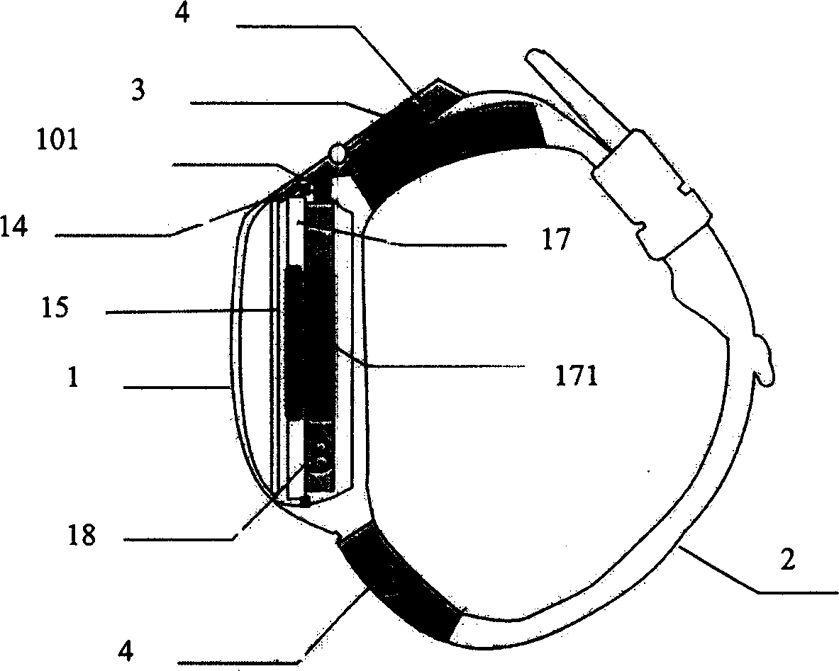 A watch type handset
