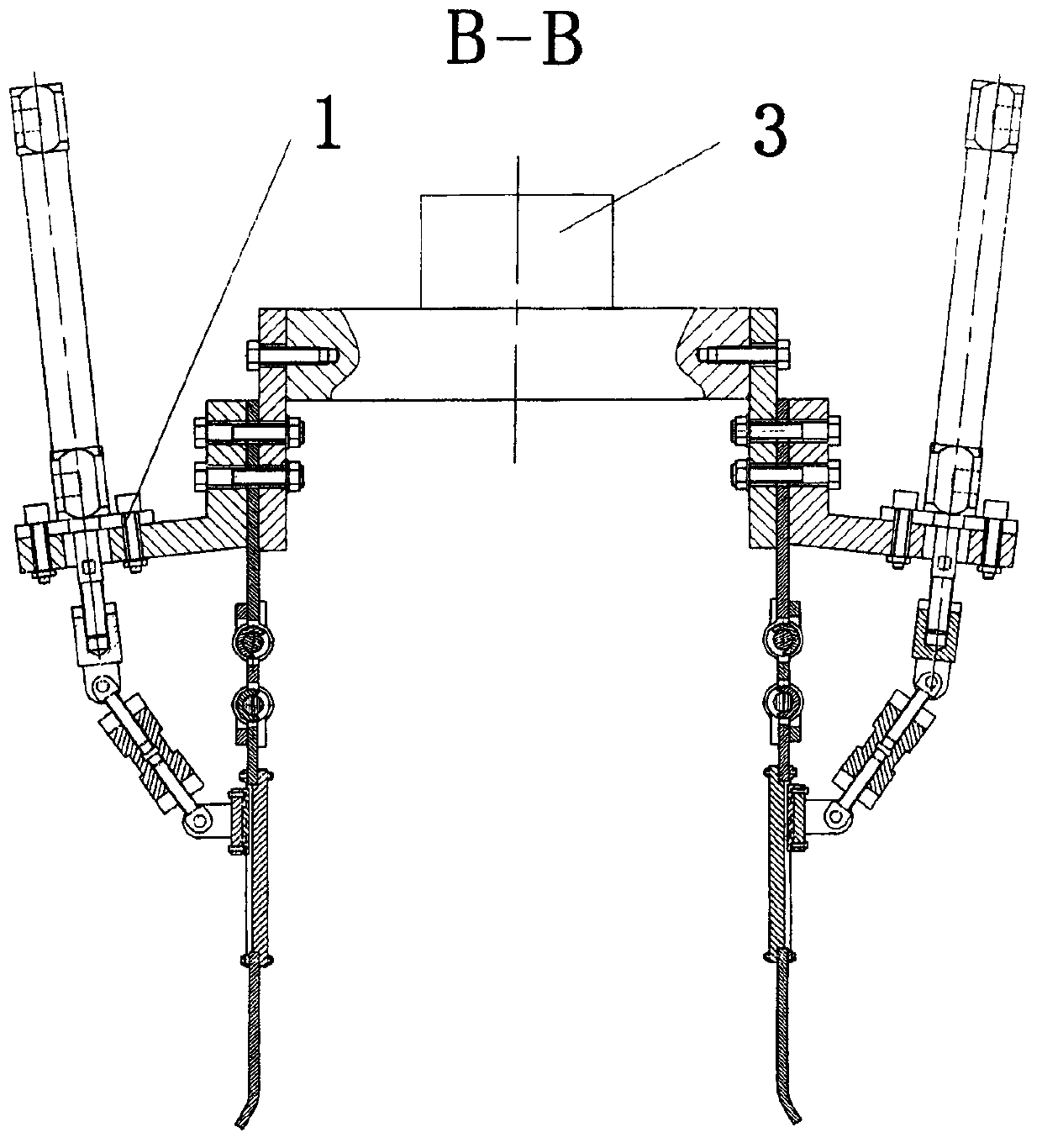 Self-locking boosting type flexible and smooth tail end gripper for serial connection loose hinge