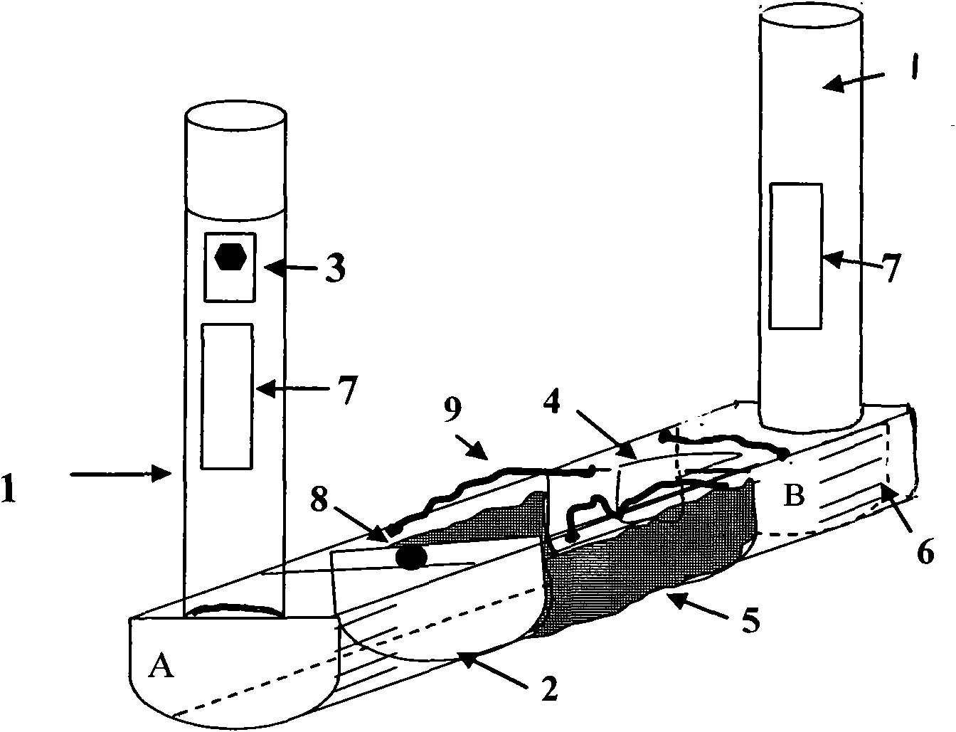 Adjustable scalding frame for producing scalding model