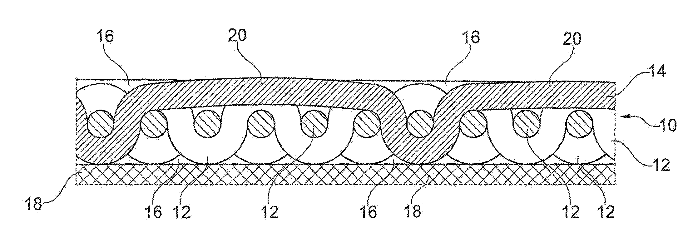 Electrode substrate and planar optoelectronic device