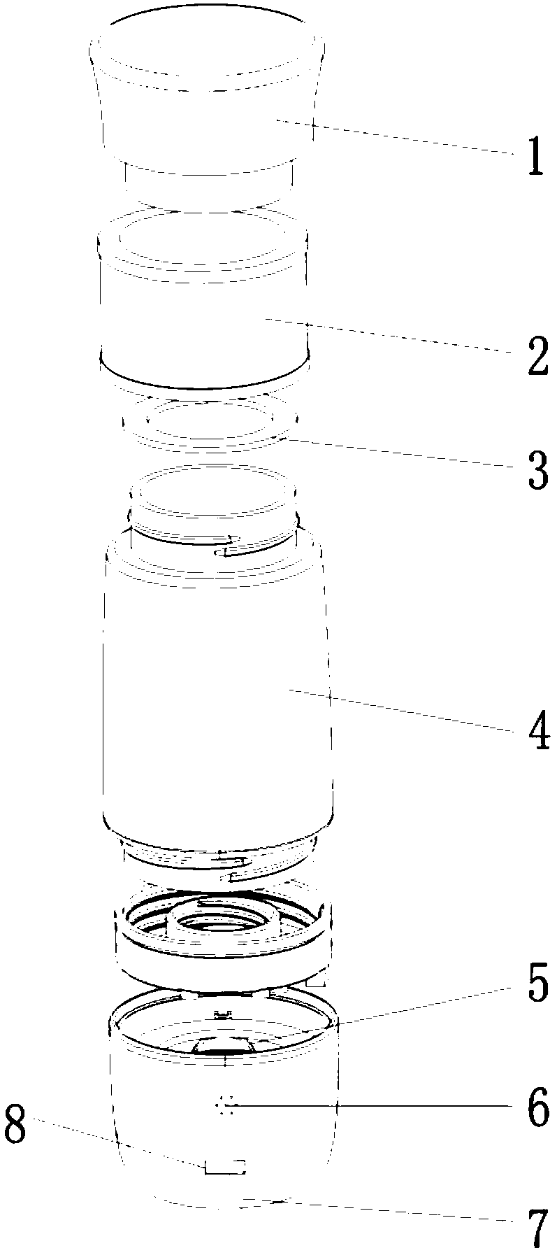 Multifunctional tea-brewing hydrogen-rich cup