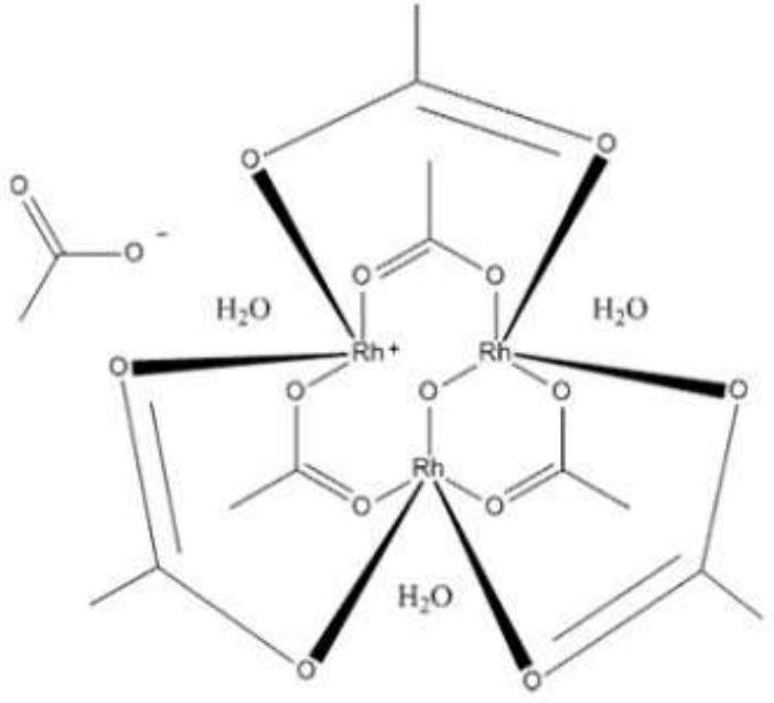 Preparation method of trivalent rhodium acetate tripolymer