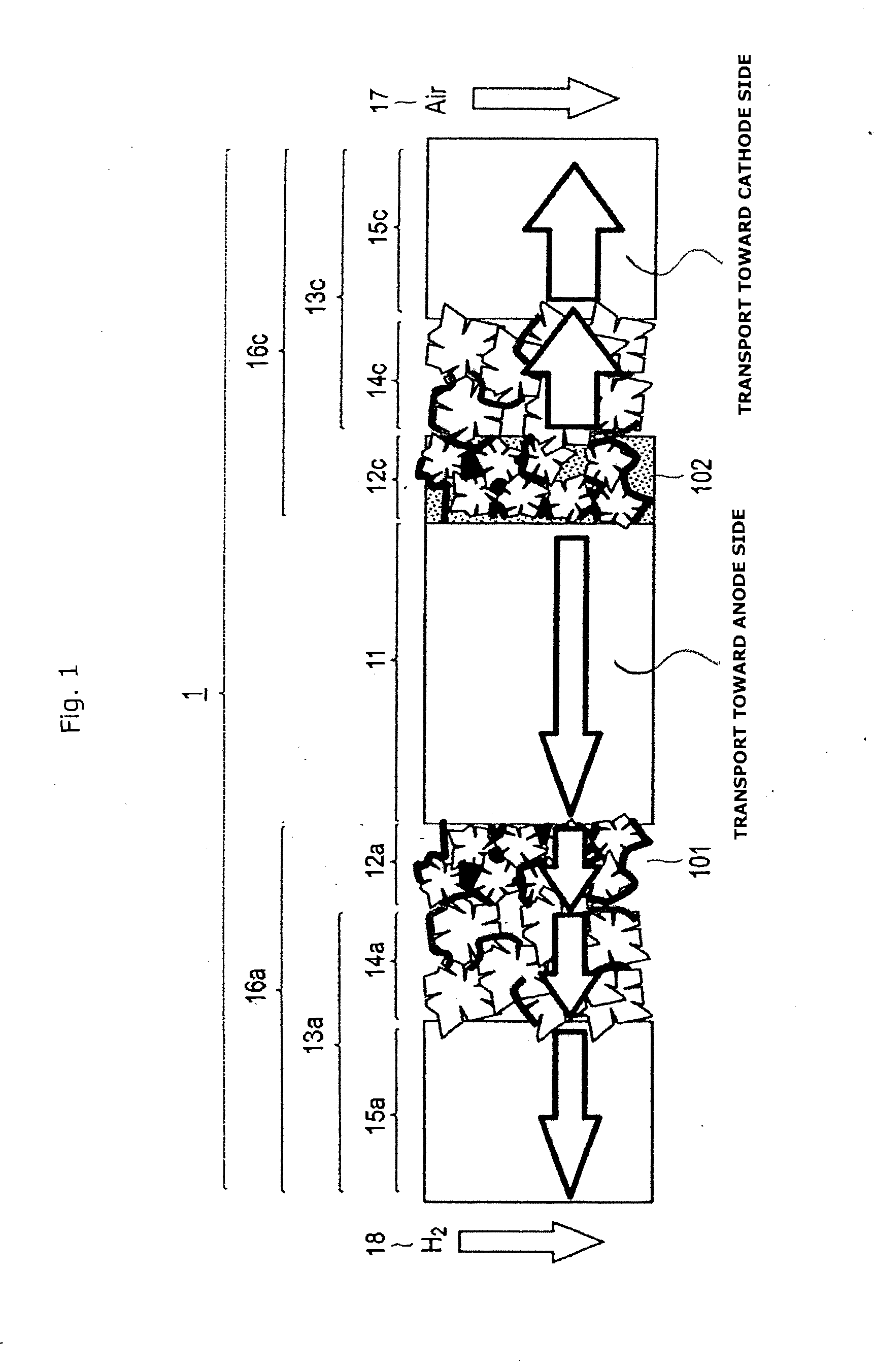 Hydrophilic porous layer for fuel cells, gas diffusion electrode and manufacturing method thereof, and membrane electrode assembly