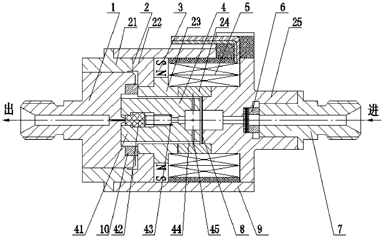 Small high pressure self-locking valve