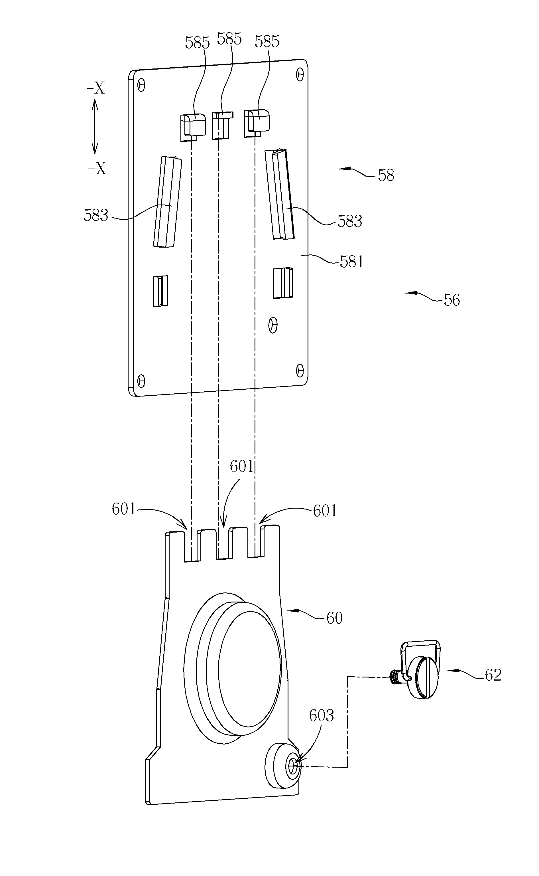 Monitor fixing mechanism for fixing a monitor and display device therewith