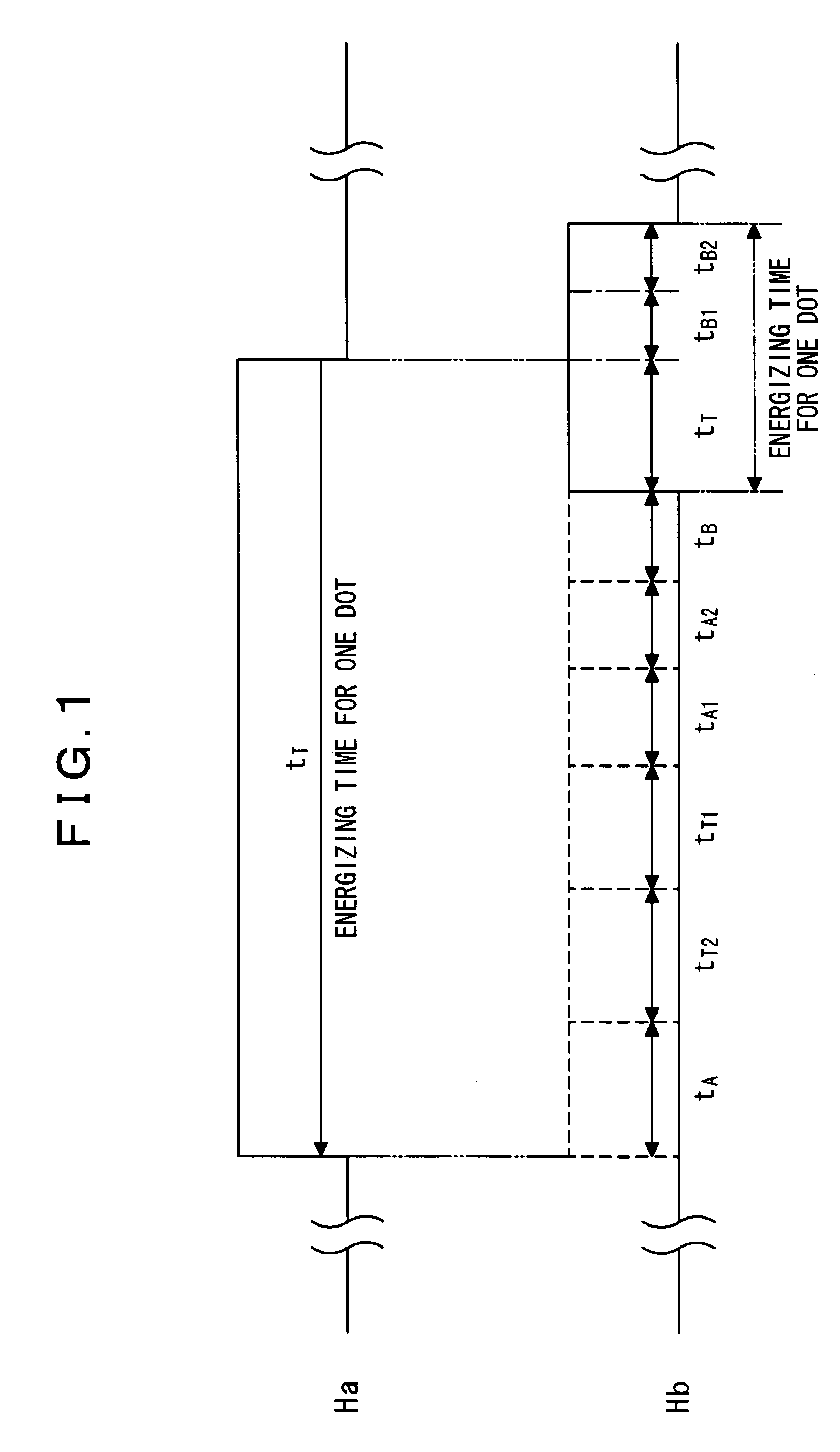 Thermal printer and method for correcting the energizing time data for heating elements in the thermal printer