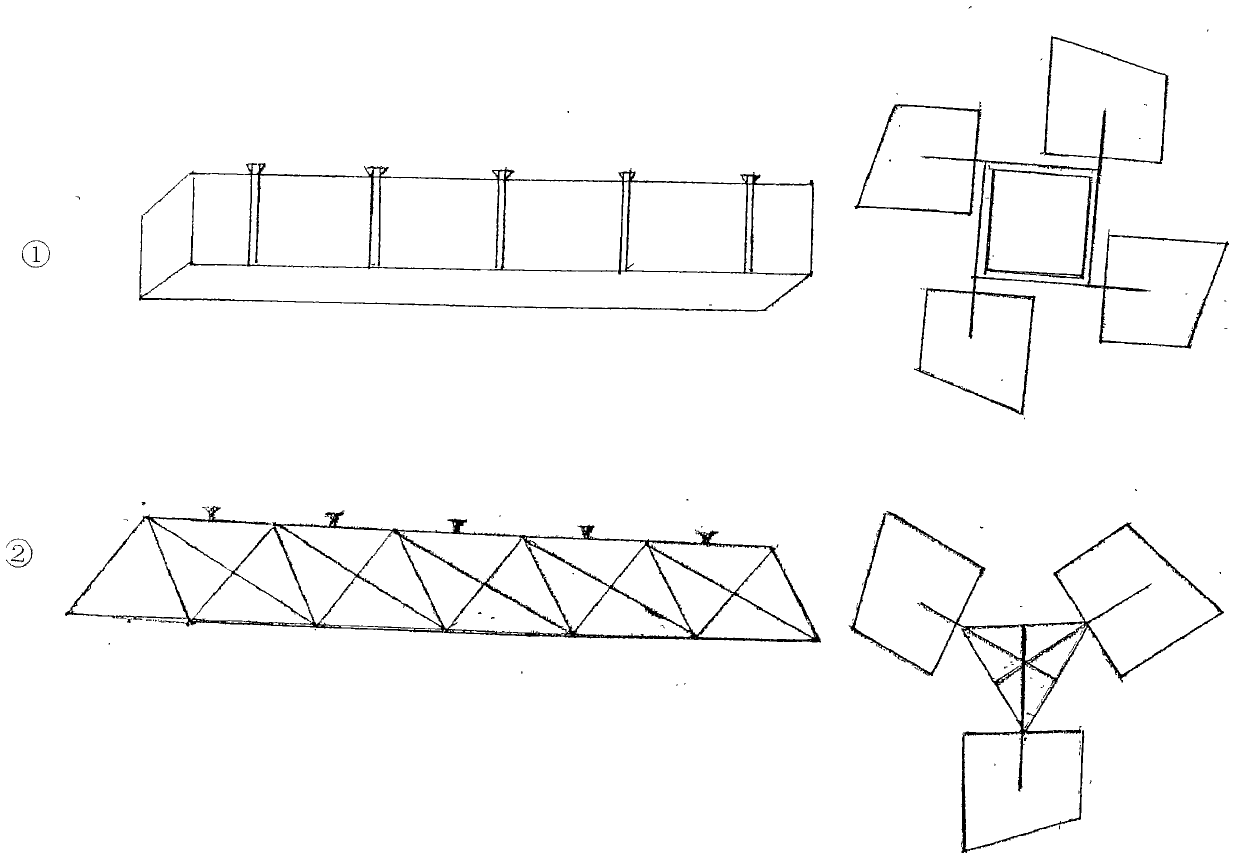 Multi-vane horizontal-type movable wind power generator