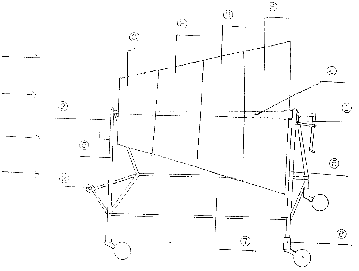 Multi-vane horizontal-type movable wind power generator