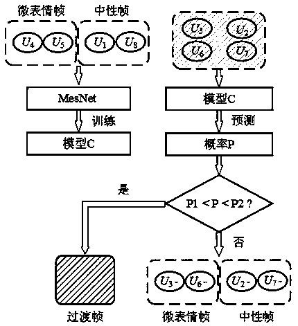 Micro-expression detection method based on self-adaptive transition frame removal depth network