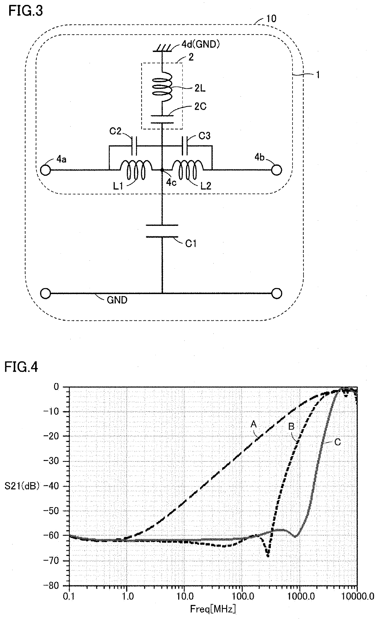 Coil component and filter circuit including same