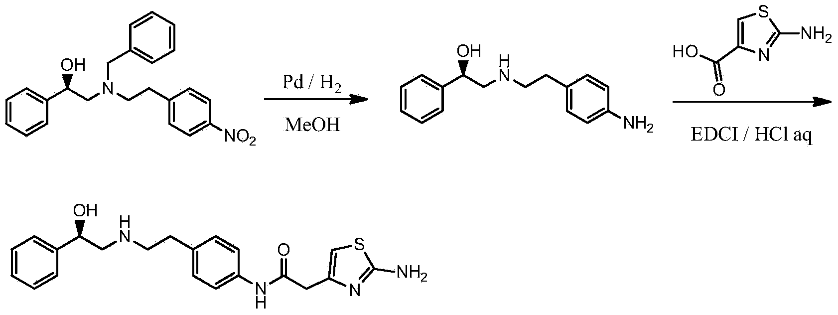 Acetylaniline compounds and application thereof in preparation of mirabegron