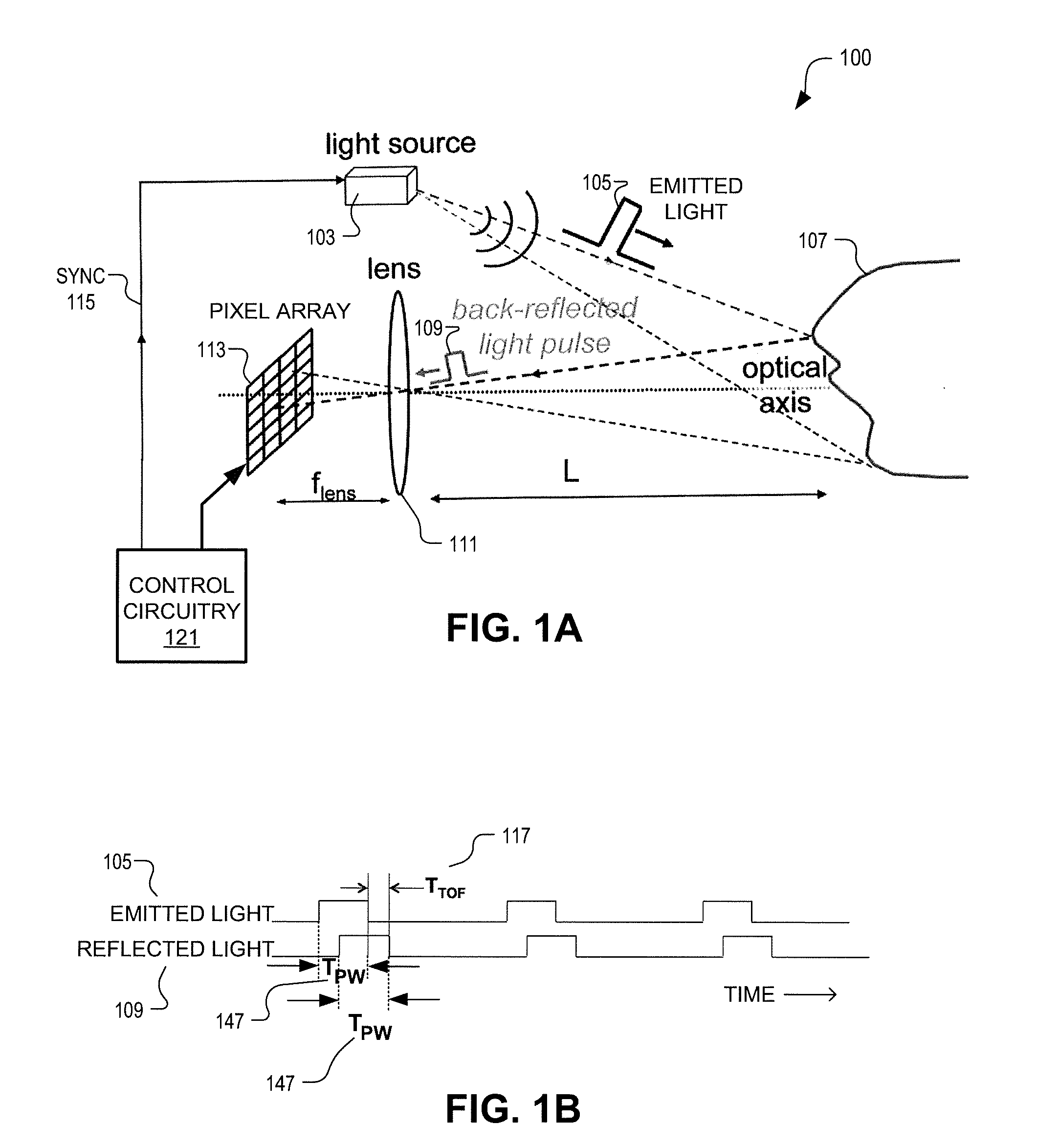 Circuit configuration and method for time of flight sensor