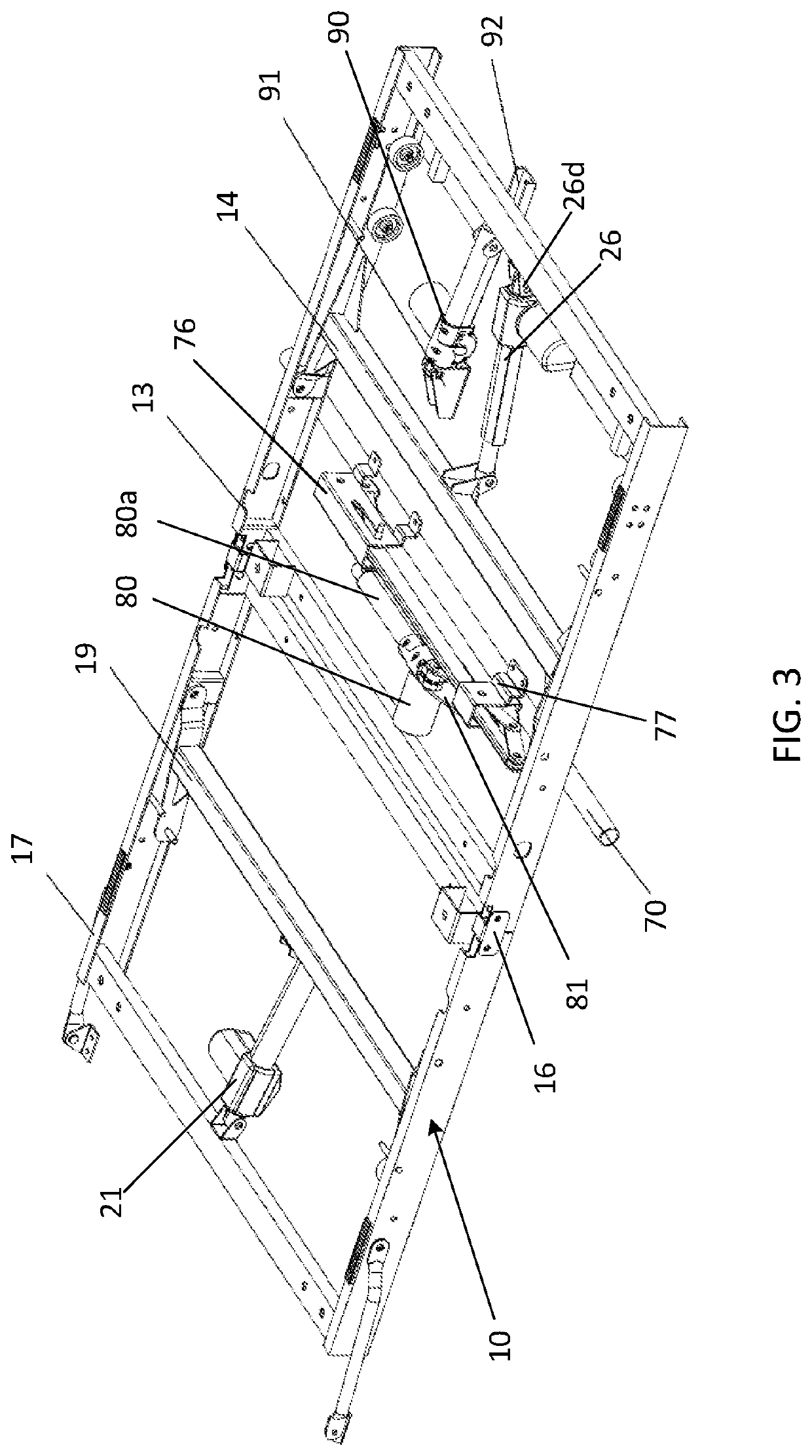 Lumbar support mechanism and head tilt mechanism and adjustable bed therewith