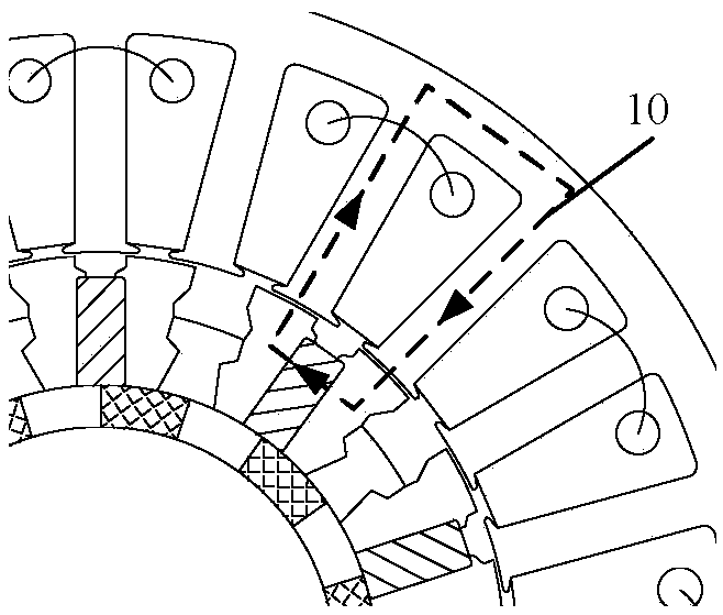 Rotor flux switching motor