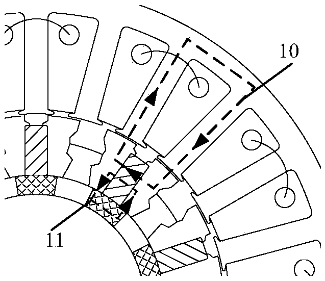Rotor flux switching motor