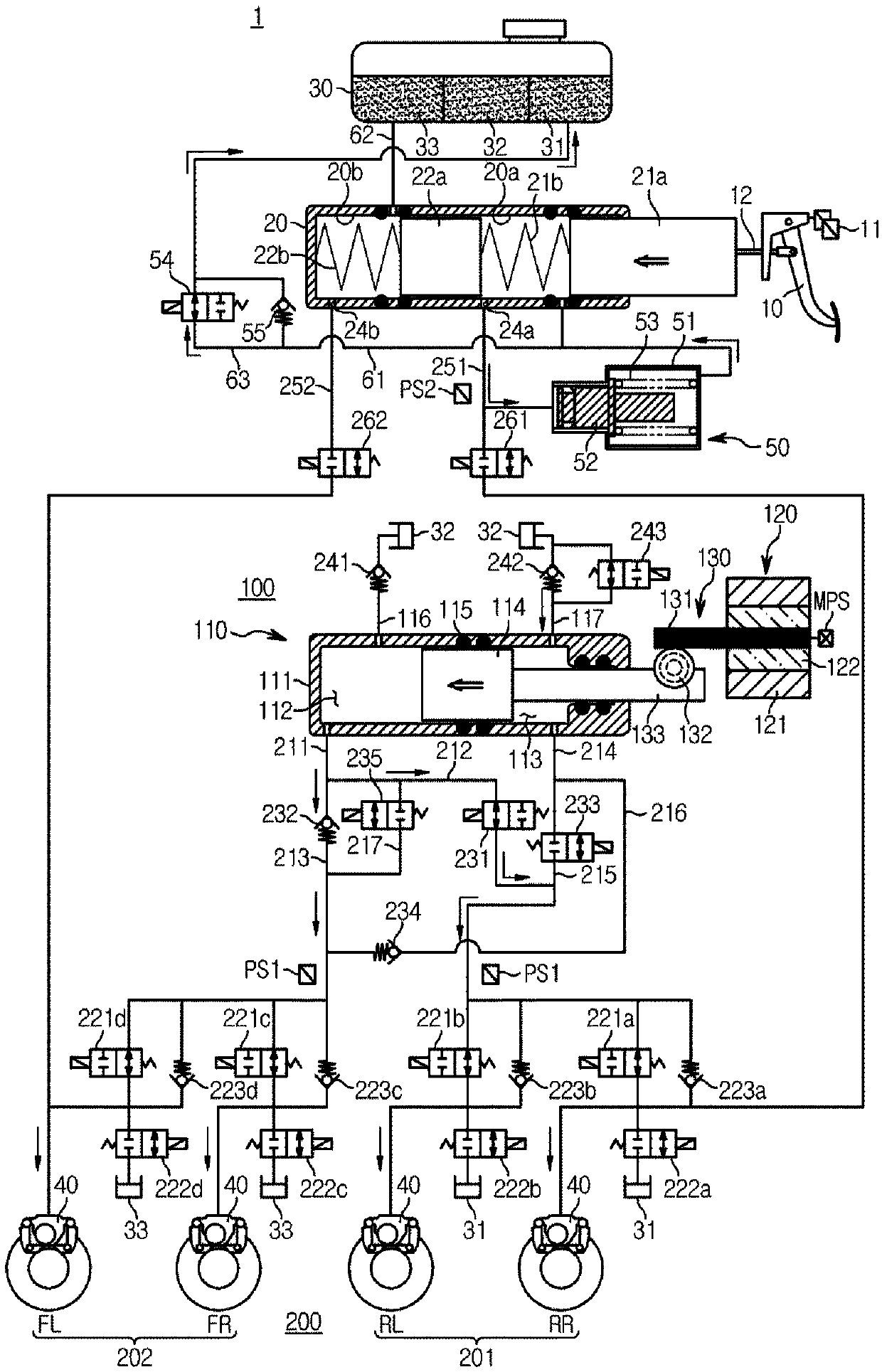 Electronic brake system and methods of operating the same