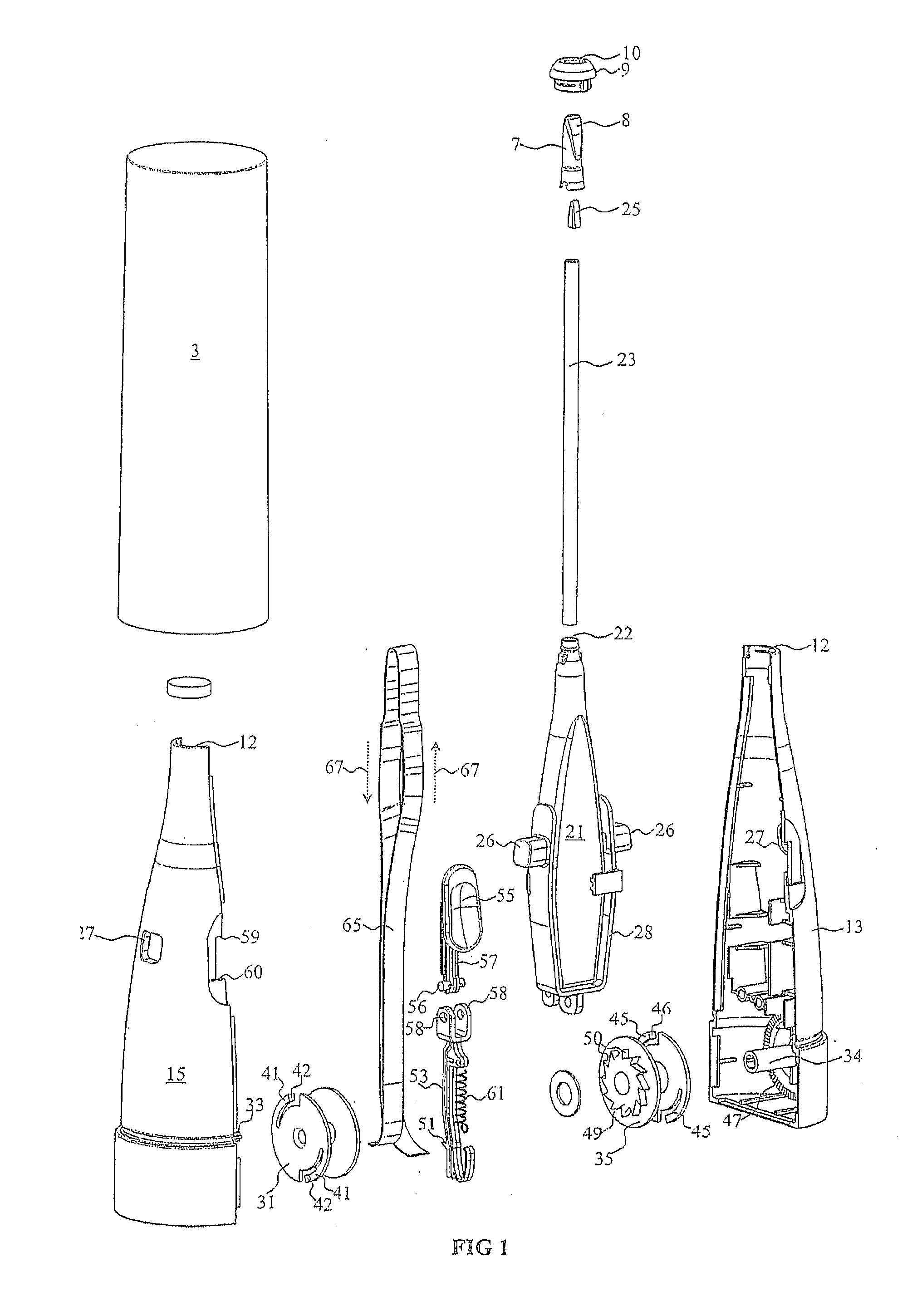 Cosmetic removing and correcting implement