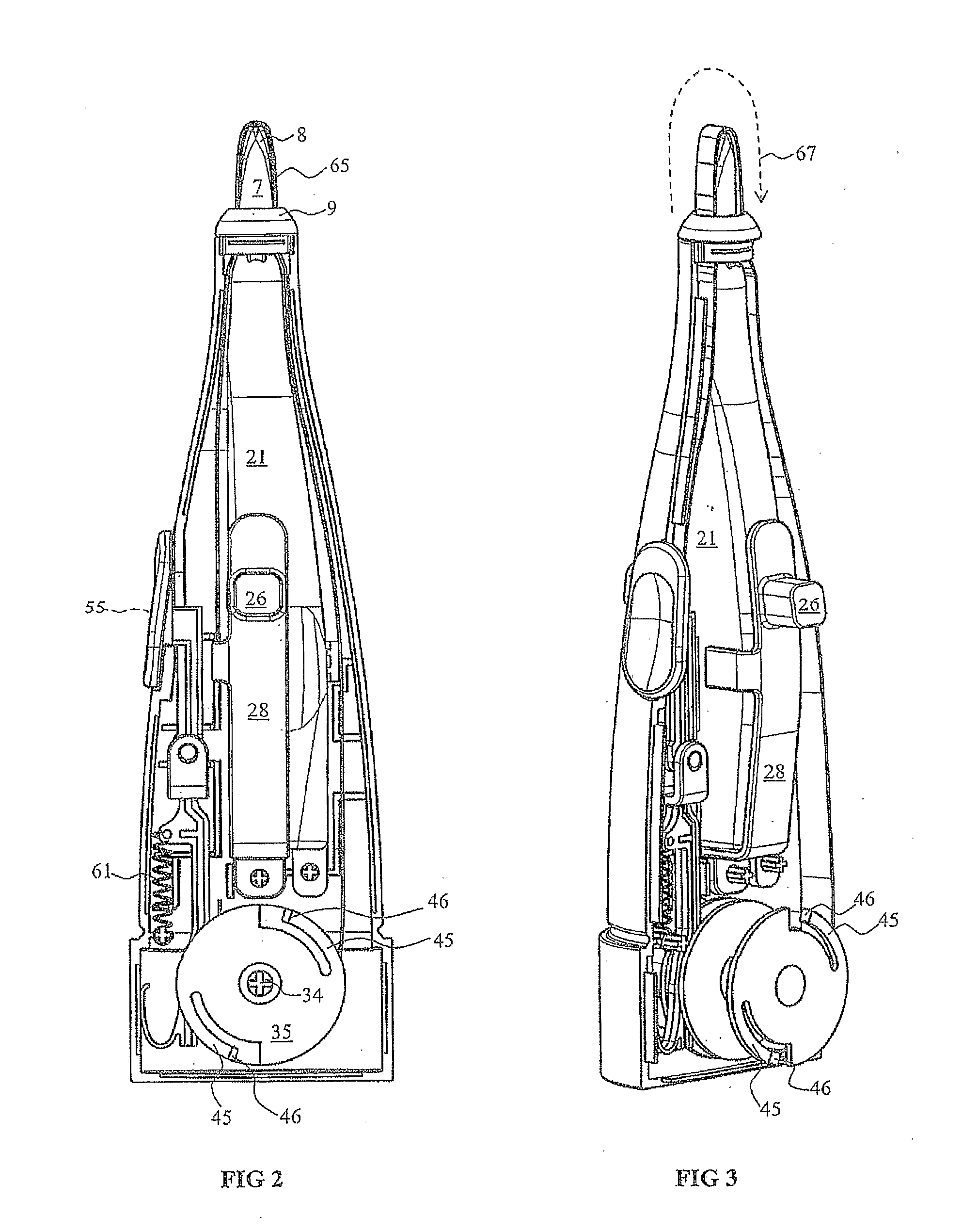 Cosmetic removing and correcting implement