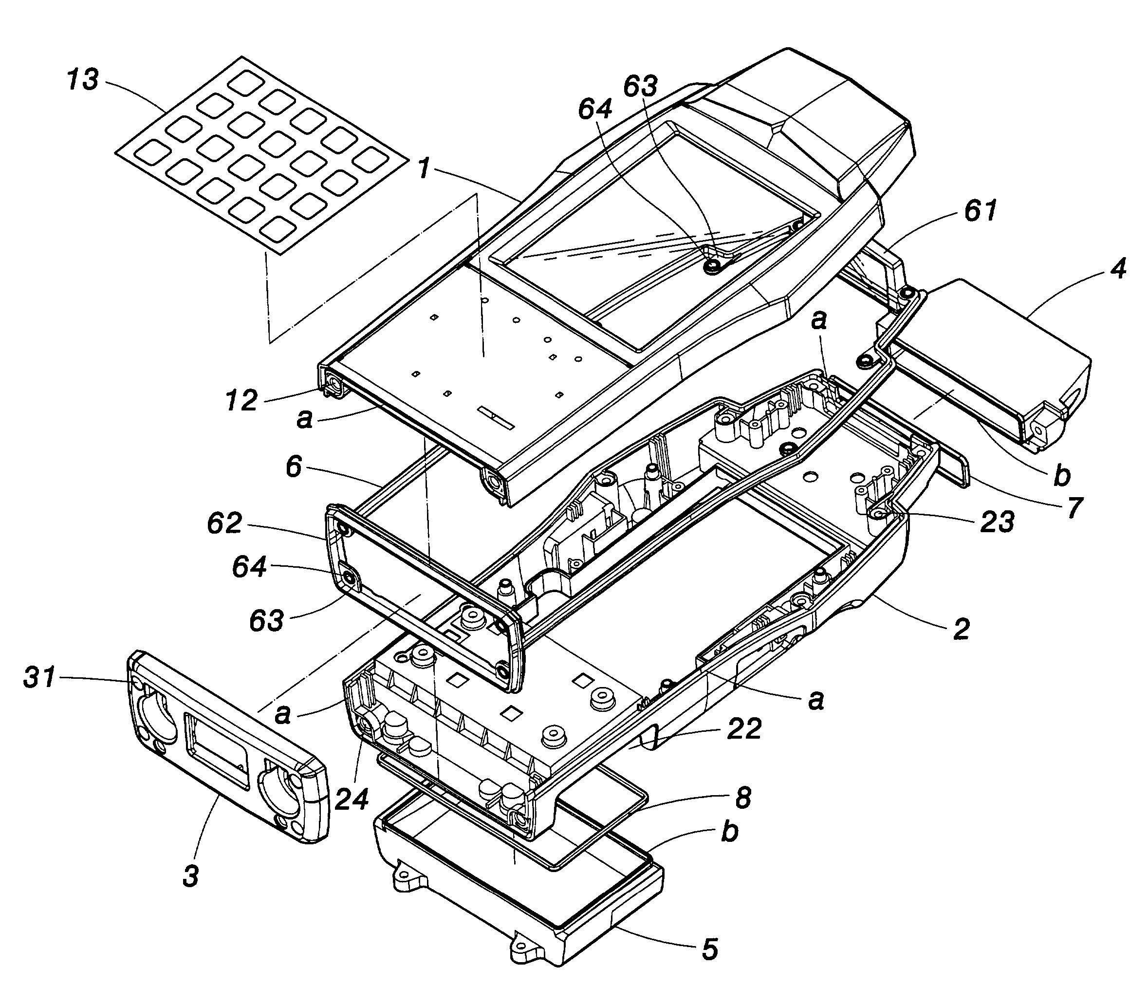 Waterproof structure of handheld electronic device