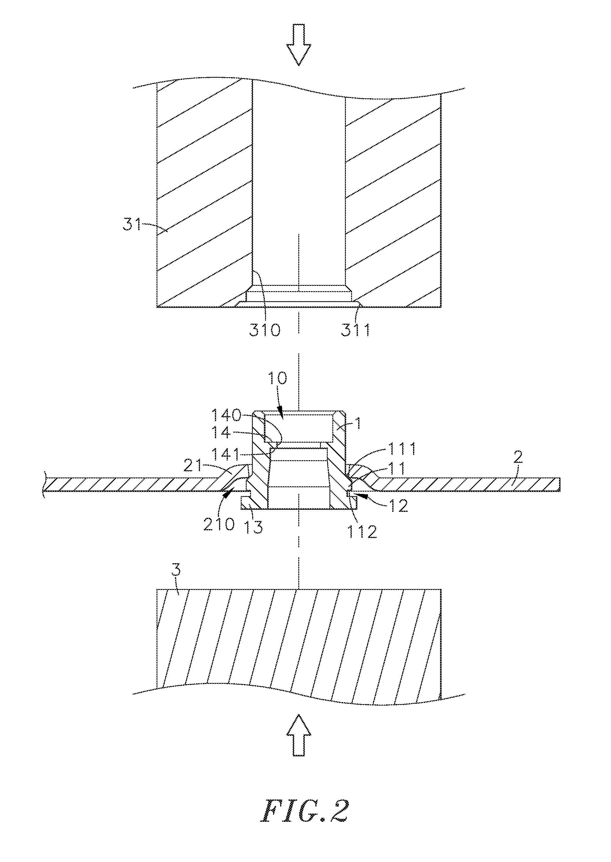 Floating fastener mounting structure