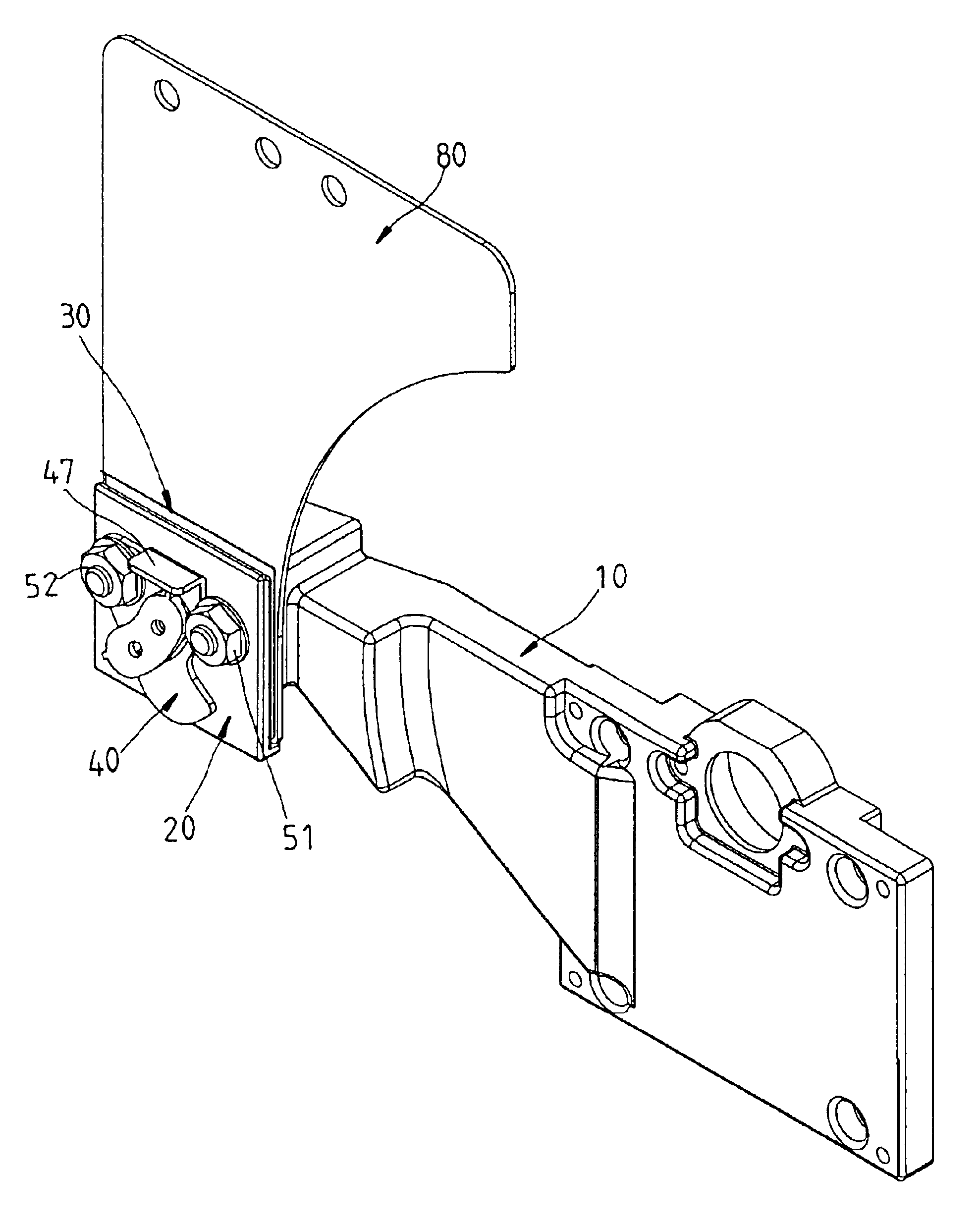Quick-detachable blade guard mounting structure