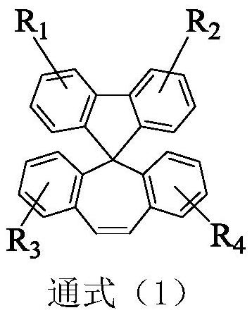 A kind of organic compound containing spirodibenzocycloheptenene fluorene and its application