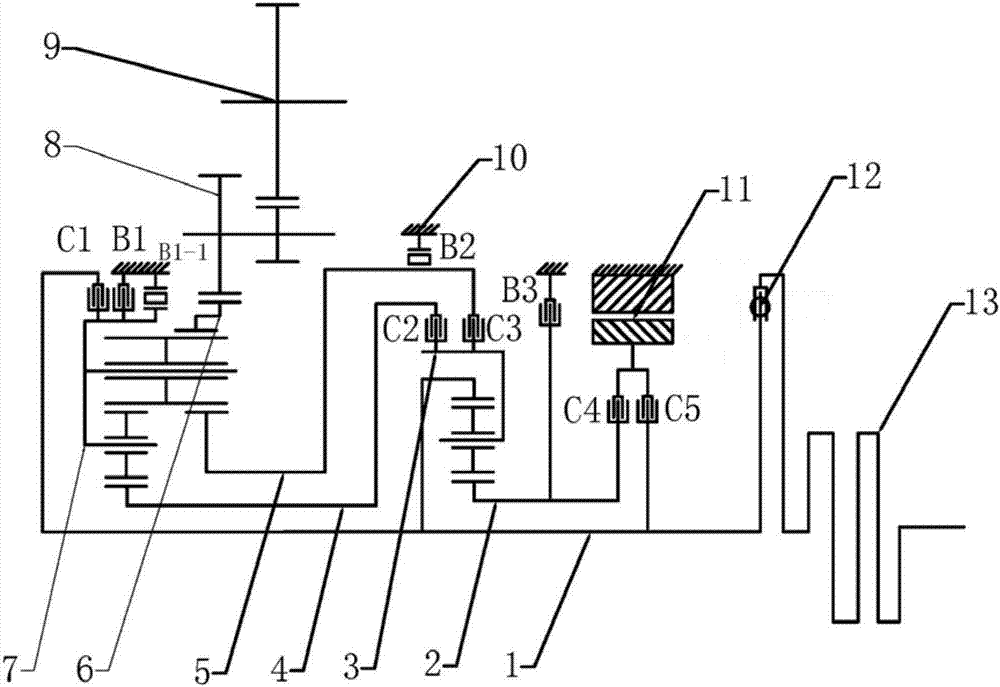 Hybrid power assembly with automatic transmission