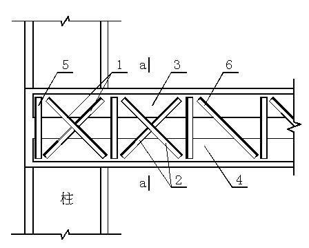 Truss type steel-reinforced concrete framework side node with energy dissipation device