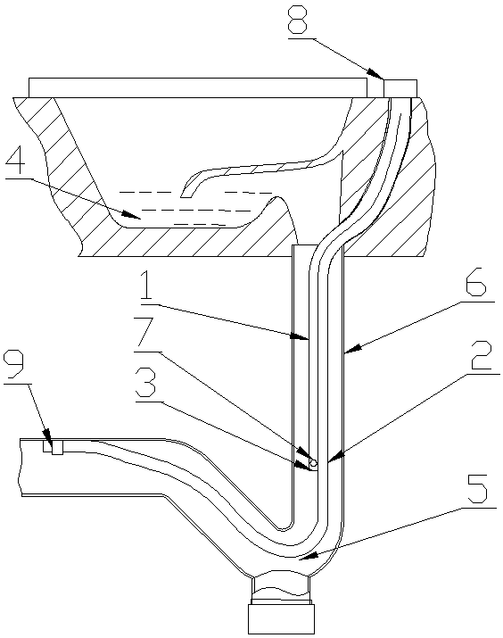 Drainage accelerating device for toilet bowl