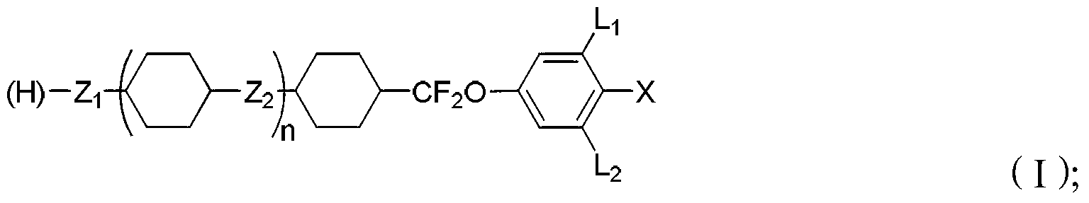 Liquid crystal compound containing difluoro-methylene key bridge, preparation method thereof and composition containing liquid crystal compound