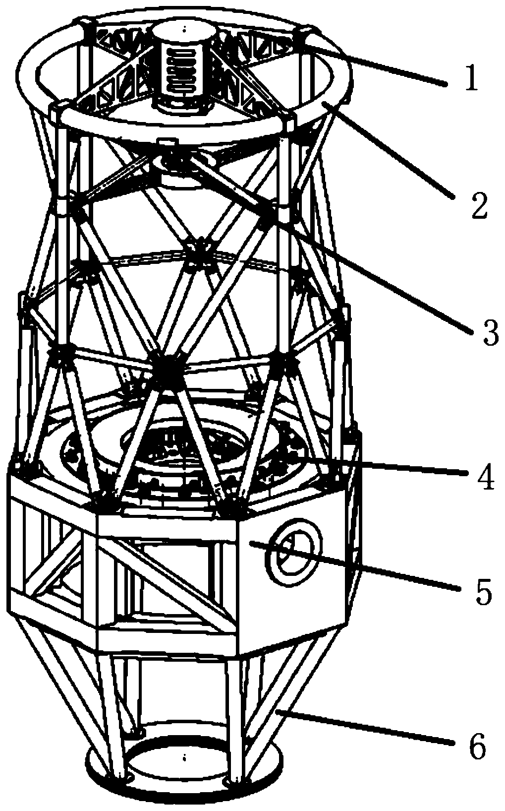 Lens cone structure of large-aperture solar telescope