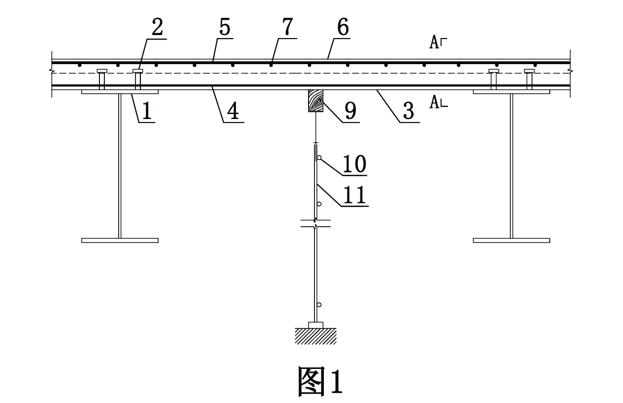 Closed-section profiled steel sheet-concrete combined floor and construction method thereof