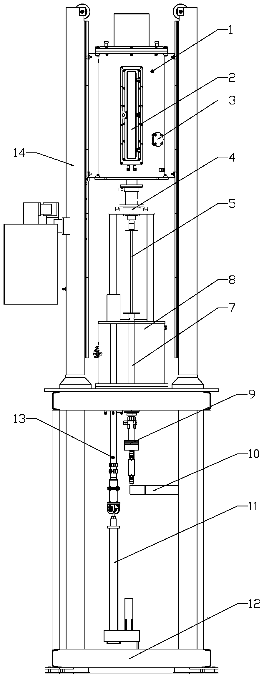 An electron beam suspension zone melting furnace and melting method