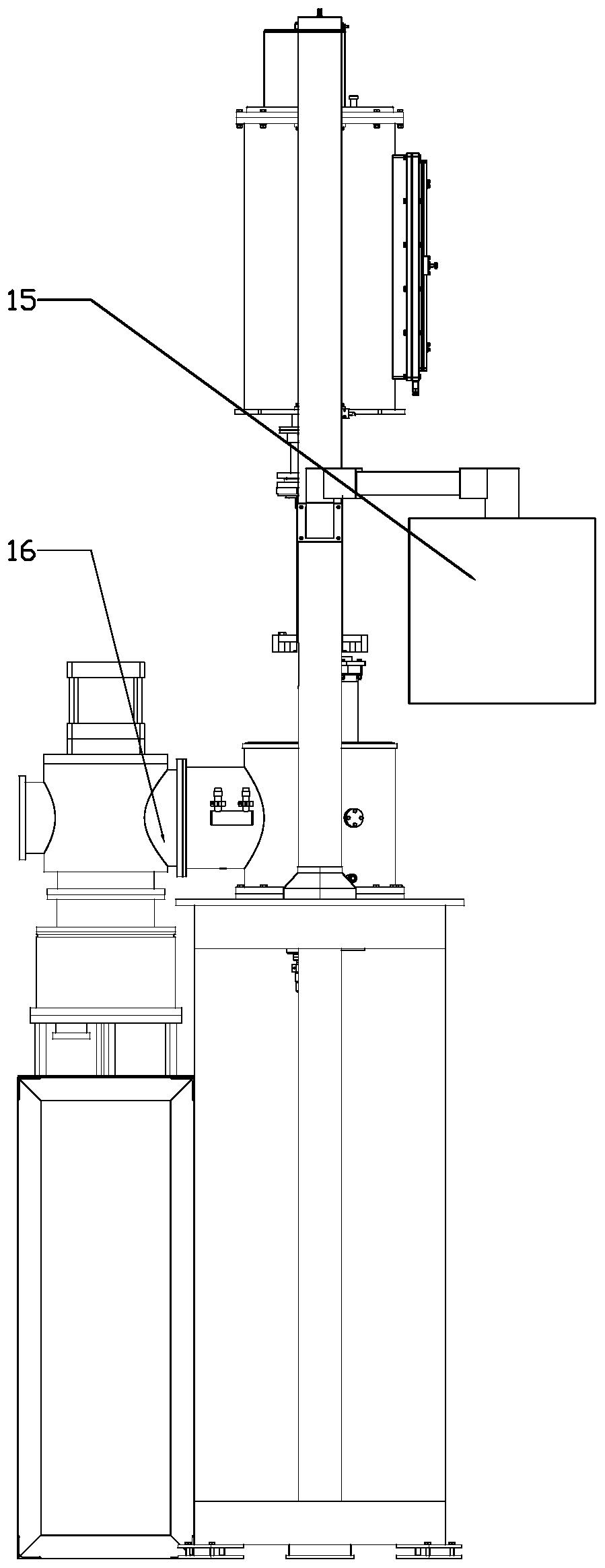 An electron beam suspension zone melting furnace and melting method