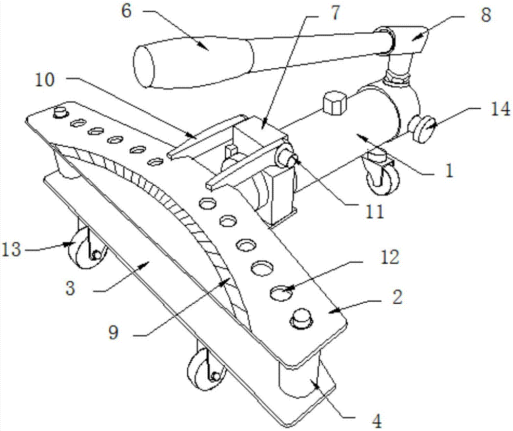 Hand-hydraulic pipe bender