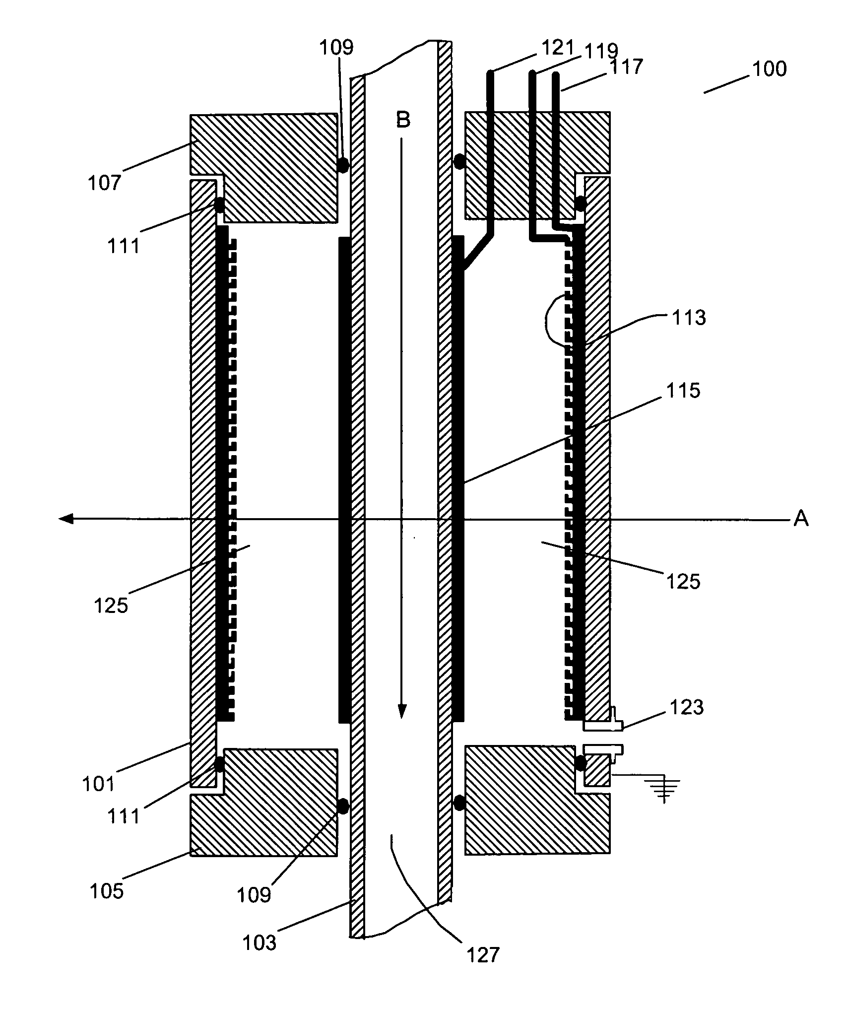 X-ray source with nonparallel geometry