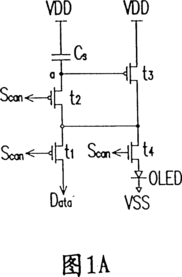 Drive circuit of current driving type panel display