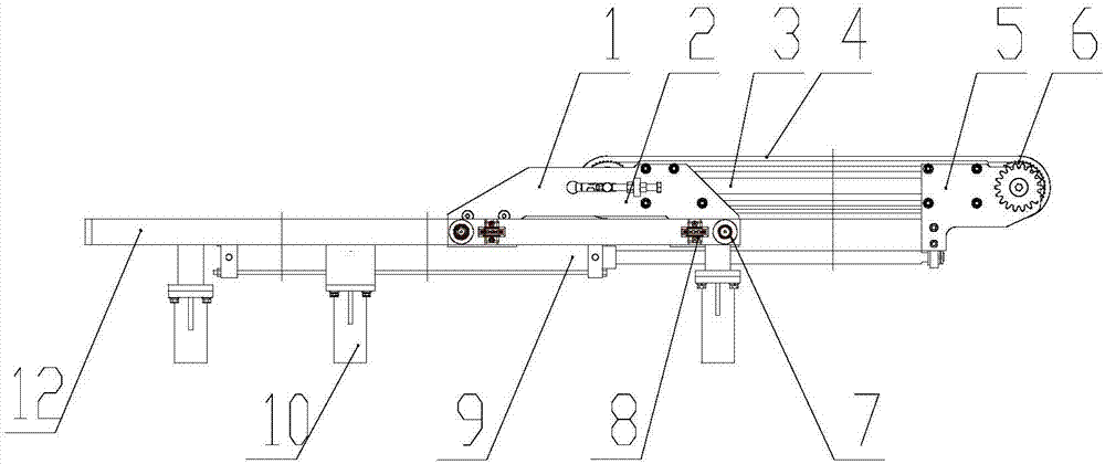 Aluminum profile on-line straightening telescopic intermediate feeder