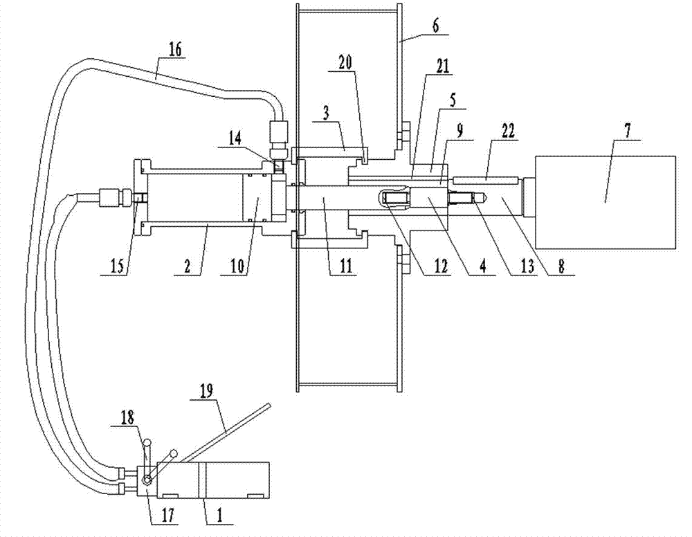 Impeller press-fitting and dismounting device