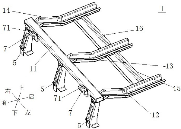 Light-weight rear-row seat mounting structure and vehicle