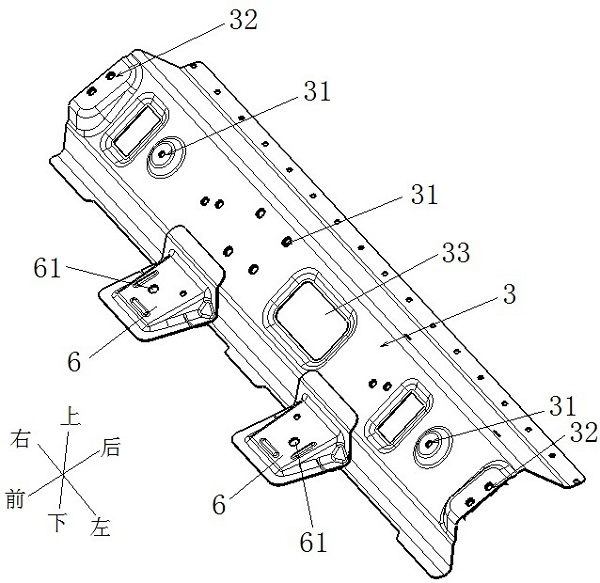 Light-weight rear-row seat mounting structure and vehicle