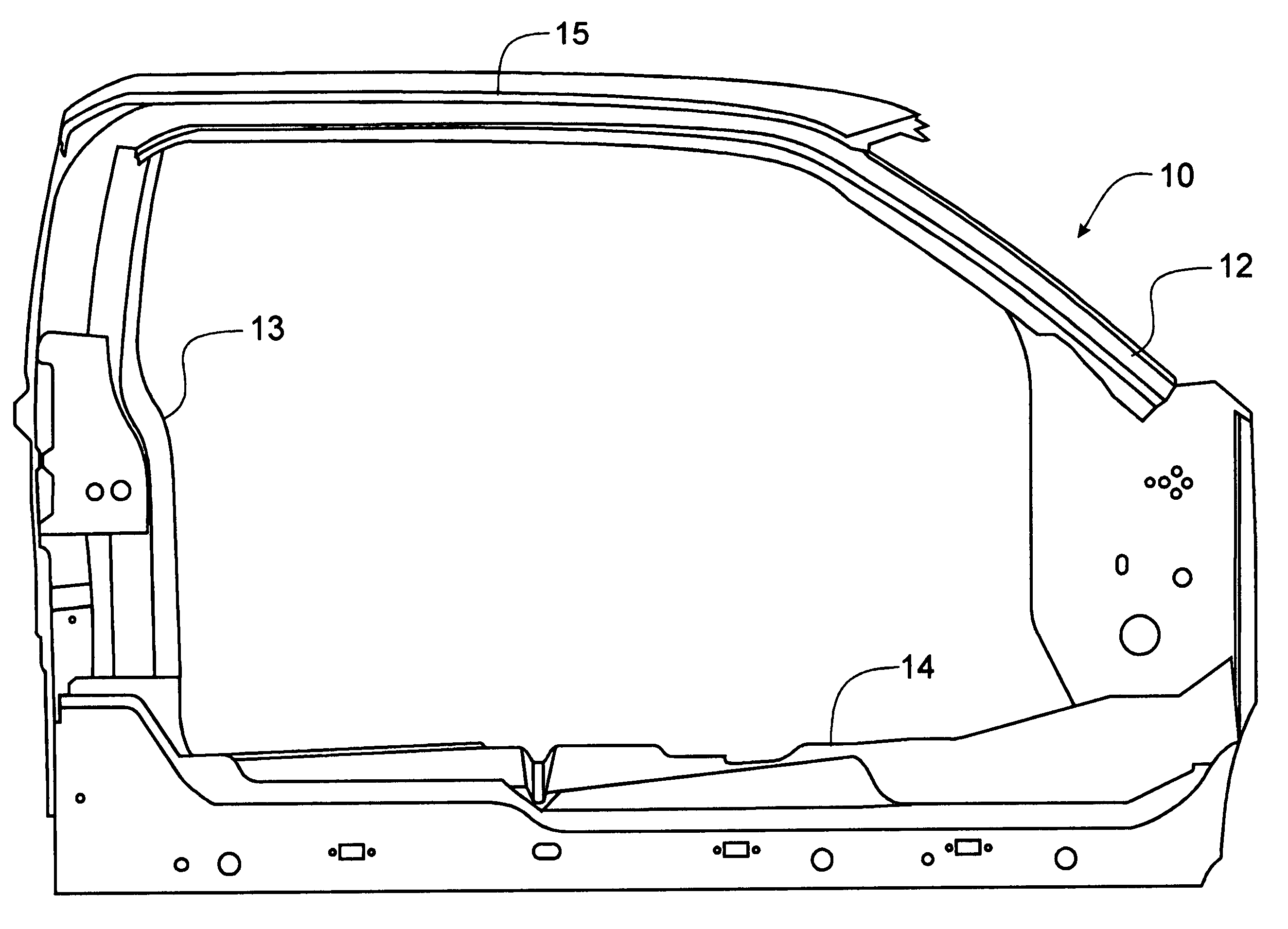 Multiple tube body side construction for automobiles