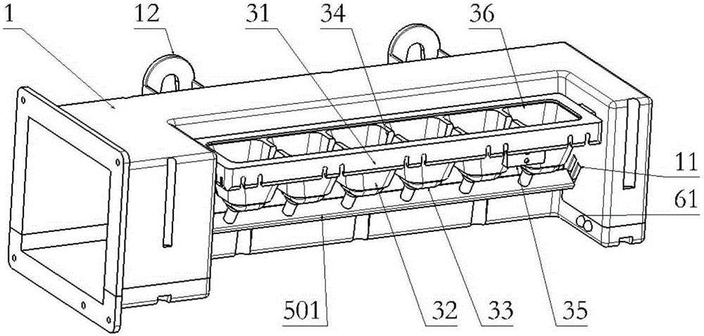 Temperature-induction infrared ice making machine with ice blocks jacked out of bottoms of flexible ice molds