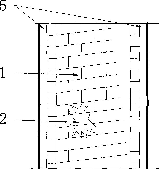 Manual repair technique of coking chamber wall
