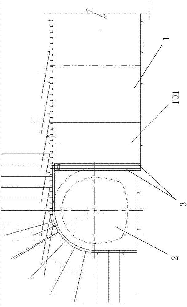 Excavation support construction method for T-shaped crossing of underground chamber