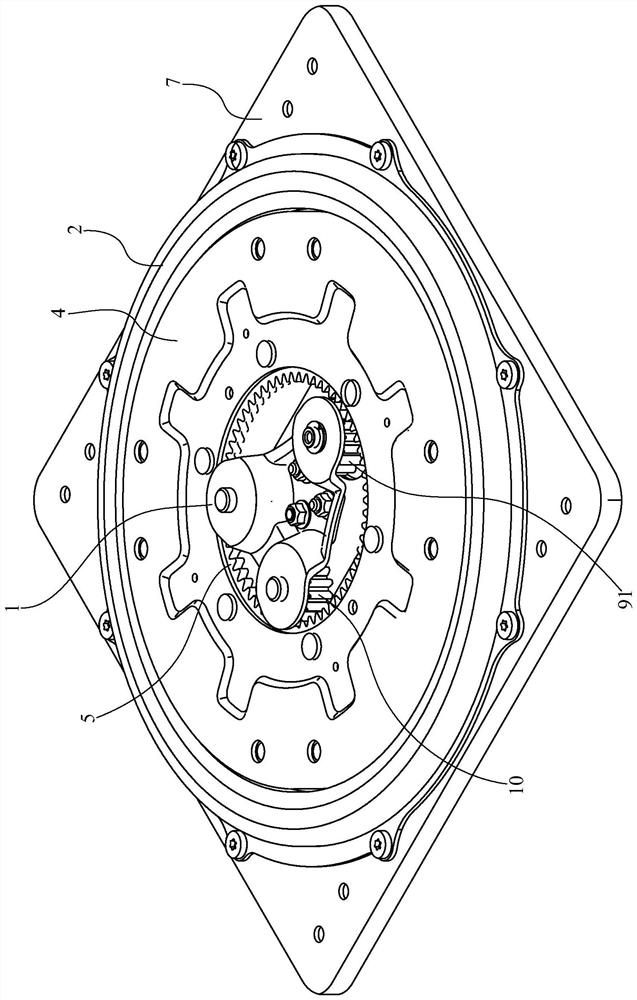 Manual and electric integrated rotating disc for automobile seat and rotating method of manual and electric integrated rotating disc