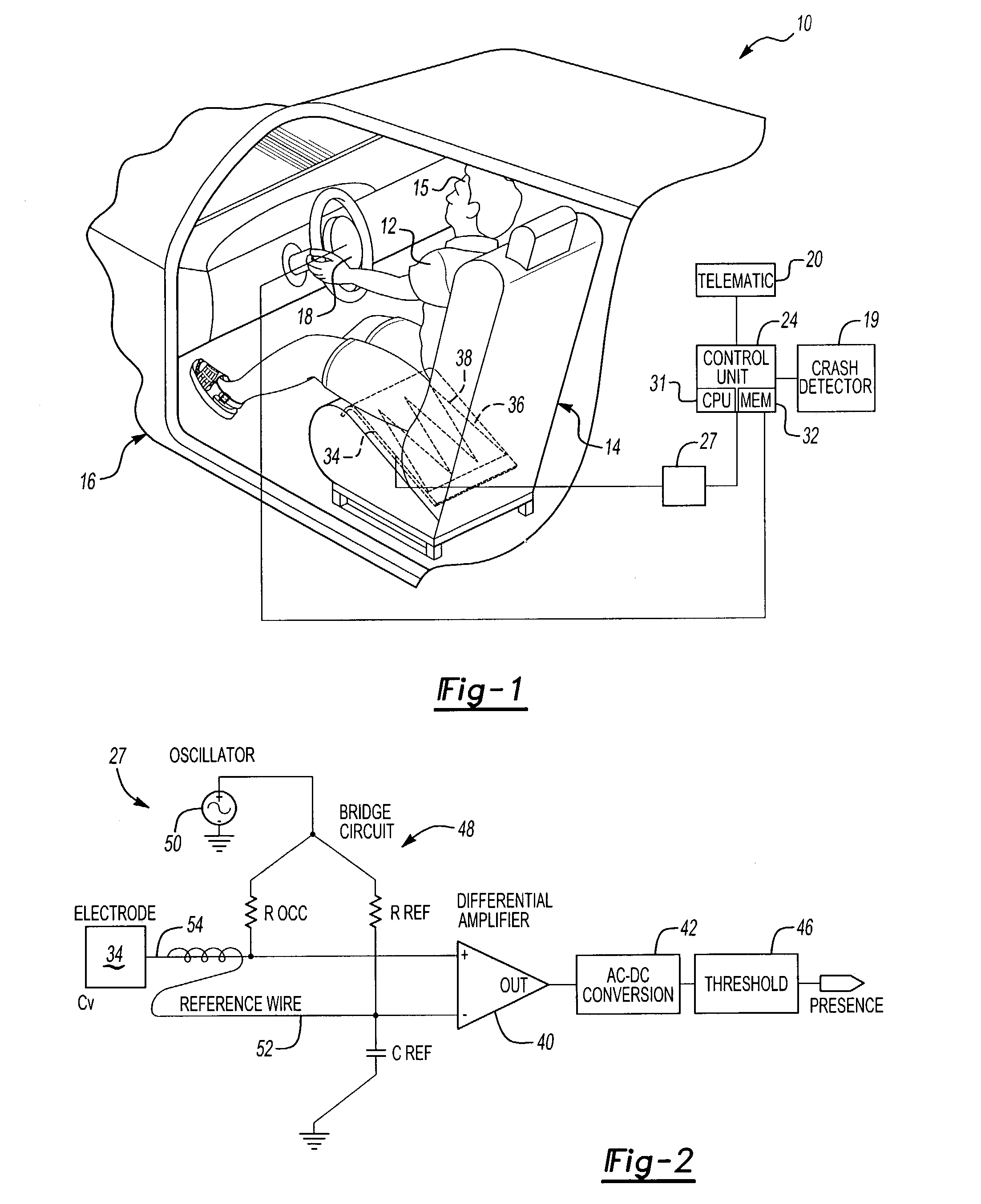 Occupant presence detection device
