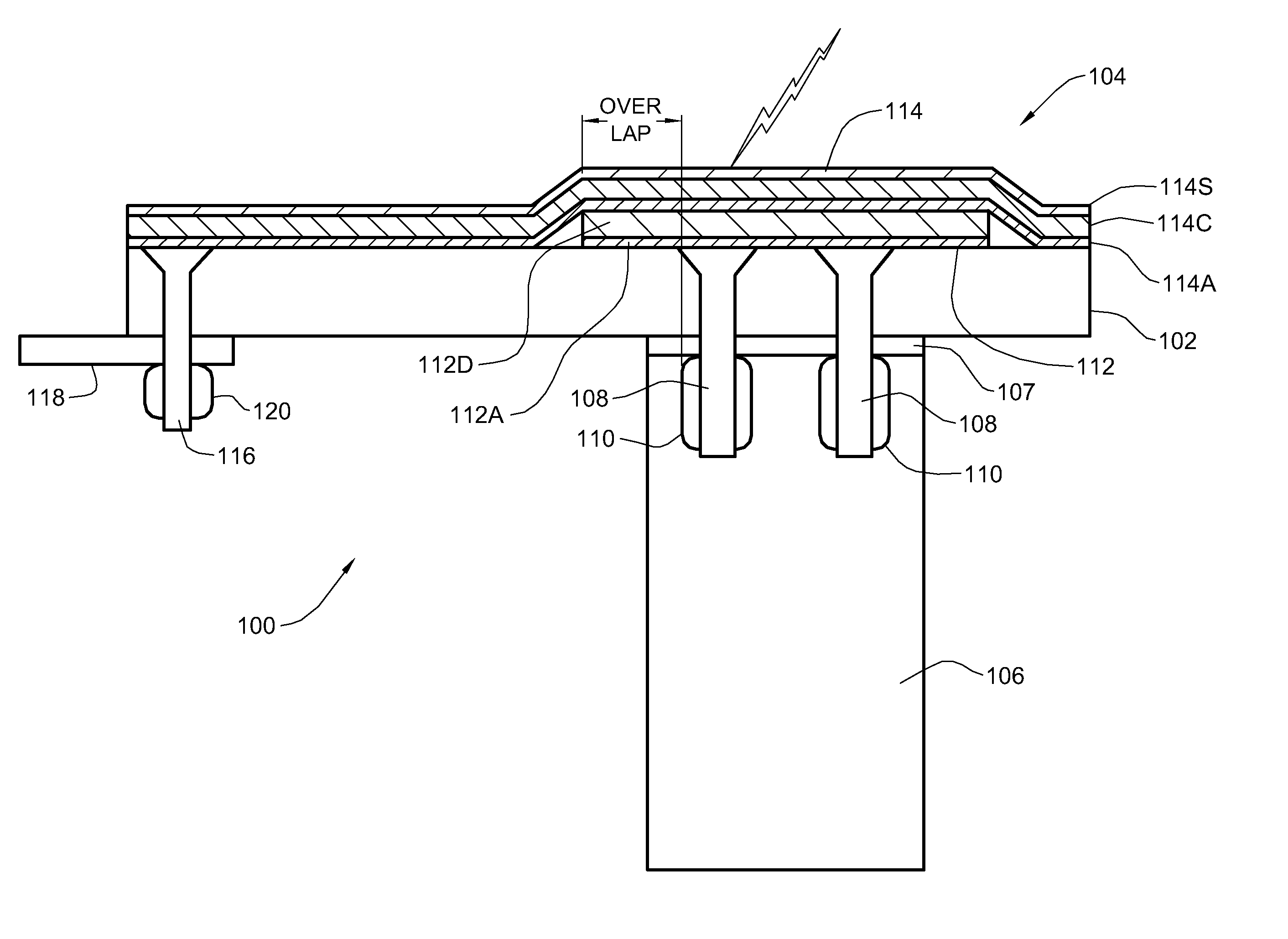 Lightning protection system for composite structure