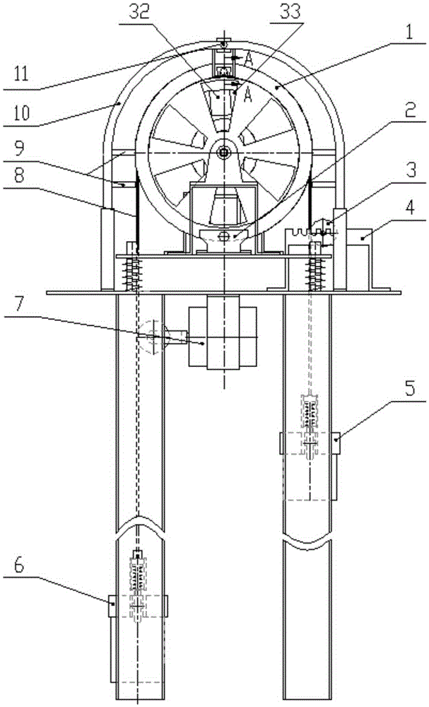 A friction lining-hoisting wire rope dynamic friction transmission test device and method